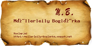 Müllerleily Boglárka névjegykártya